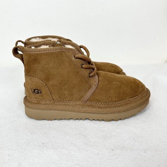 UGG Neumel II Chestnut Suede Shearling Chukka Boots Kids  display picture 1